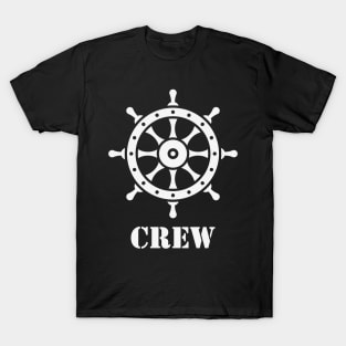 Crew (Crew Complement / Ship’s Wheel / White) T-Shirt